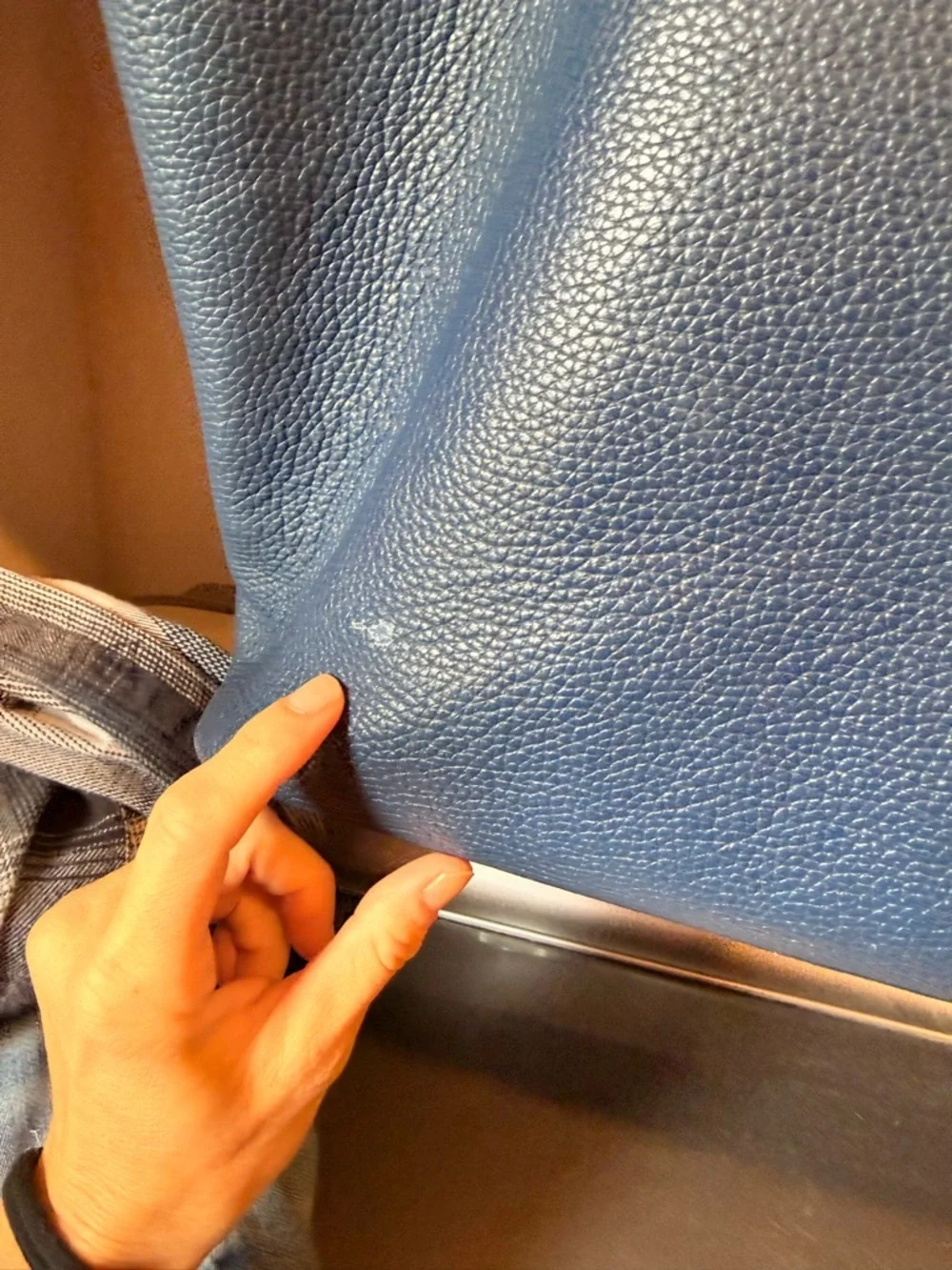 Tory Burch Navy Pebbled Leather Tote